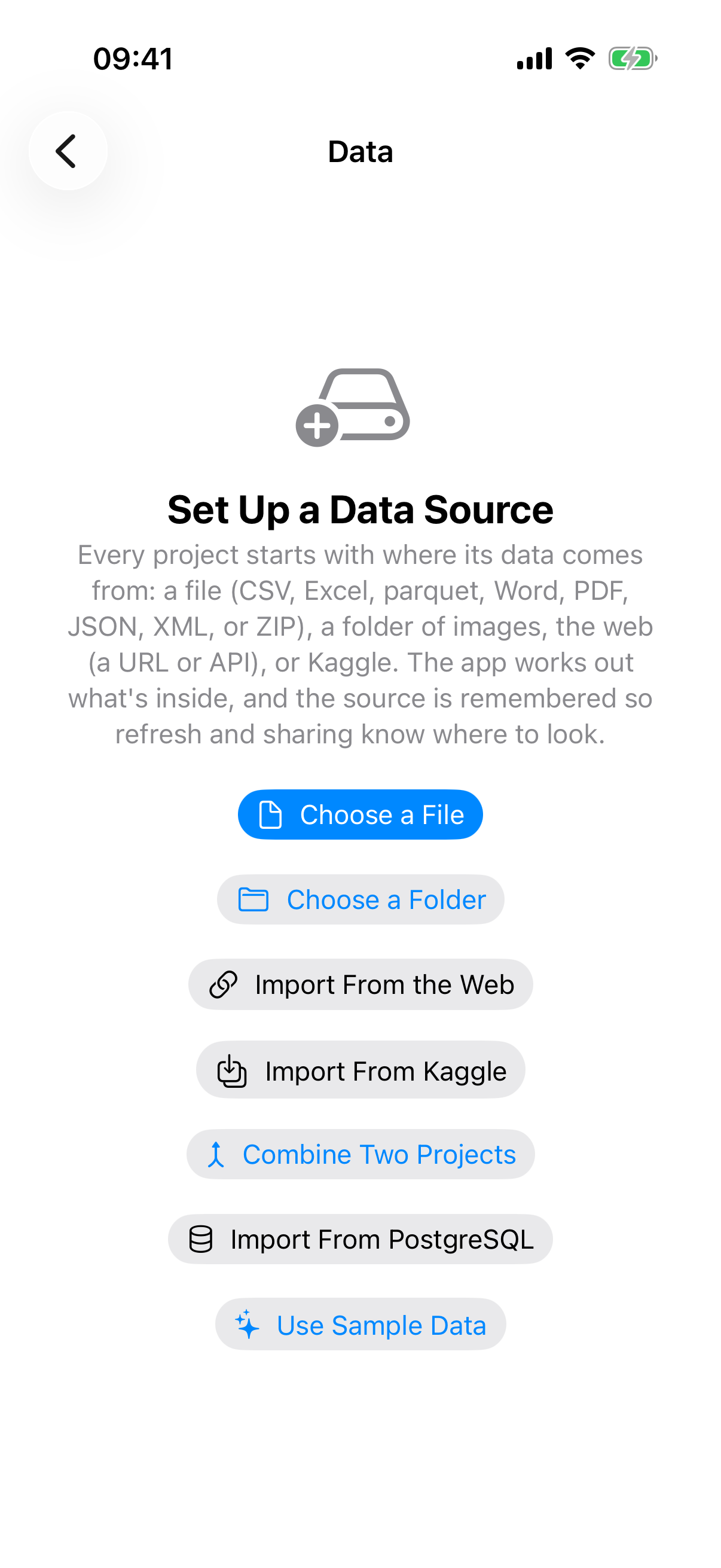 set up a data source