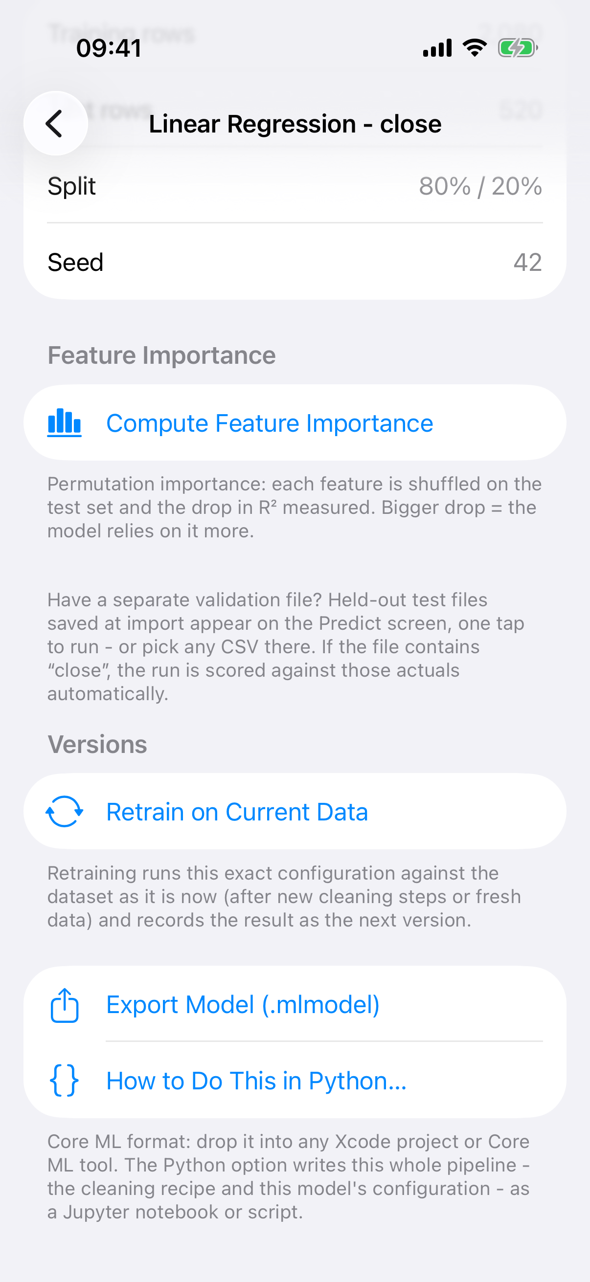 model export