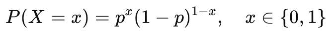 Bernoulli PMF Formula