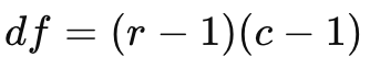 Chi-Square homogeneity degree of freedom Formula