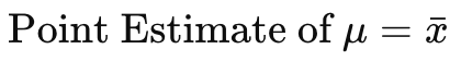 Point Estimate Formula