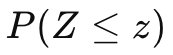 standard normal CDF Formula