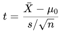 T-Statistic Formula